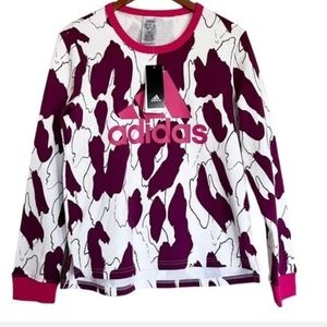 Adidas Women's All Over Print Crewneck Sweatshirt